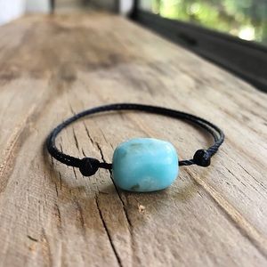 Chunky Amazonite Slip Knot Bracelet